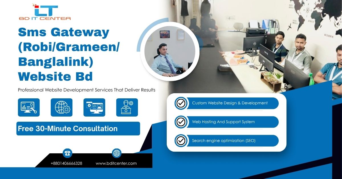SMS Gateway (Robi/Grameen/Banglalink) Website BD