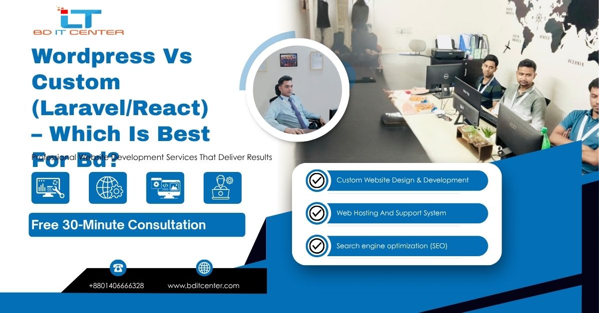 WordPress vs Custom (Laravel/React) – Best for Bangladesh