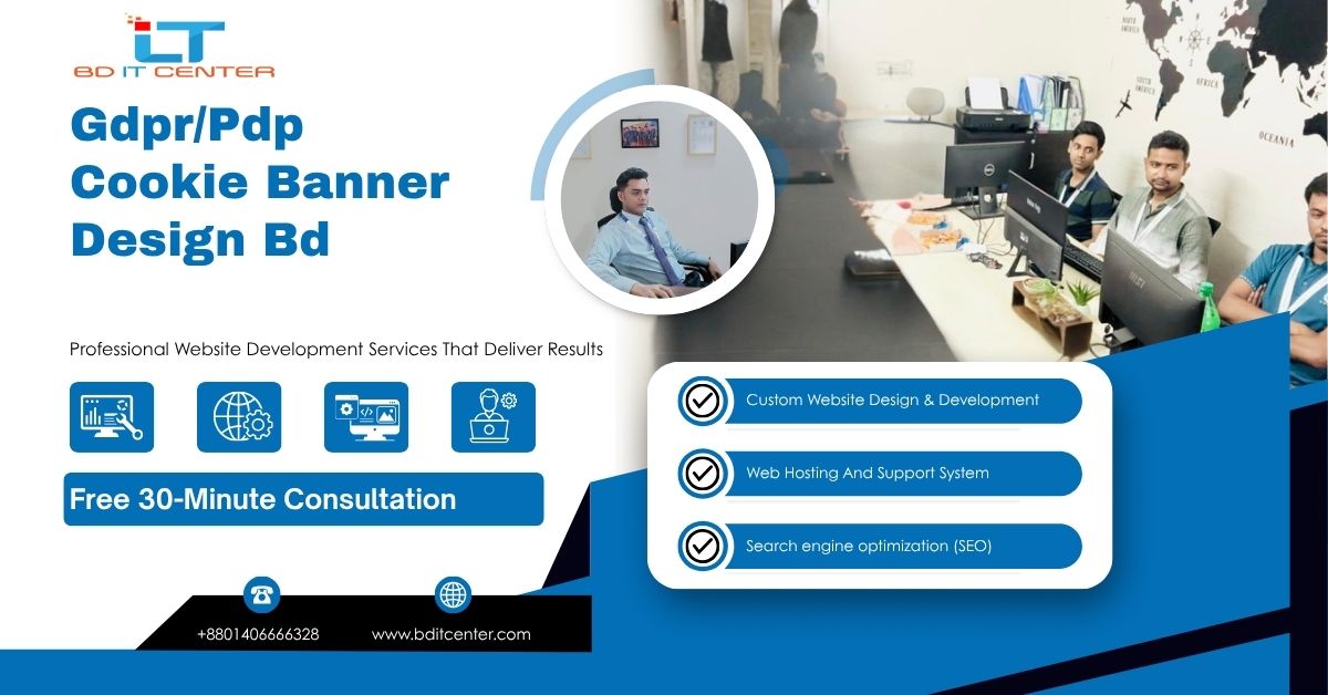 GDPR/PDP Cookie Banner Design BD – Compliance & UX