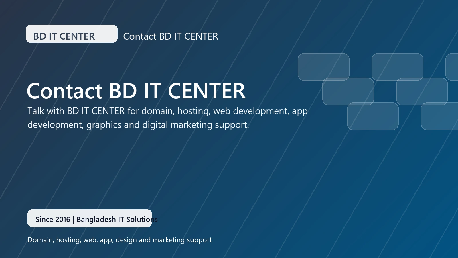 BD IT CENTER contact banner