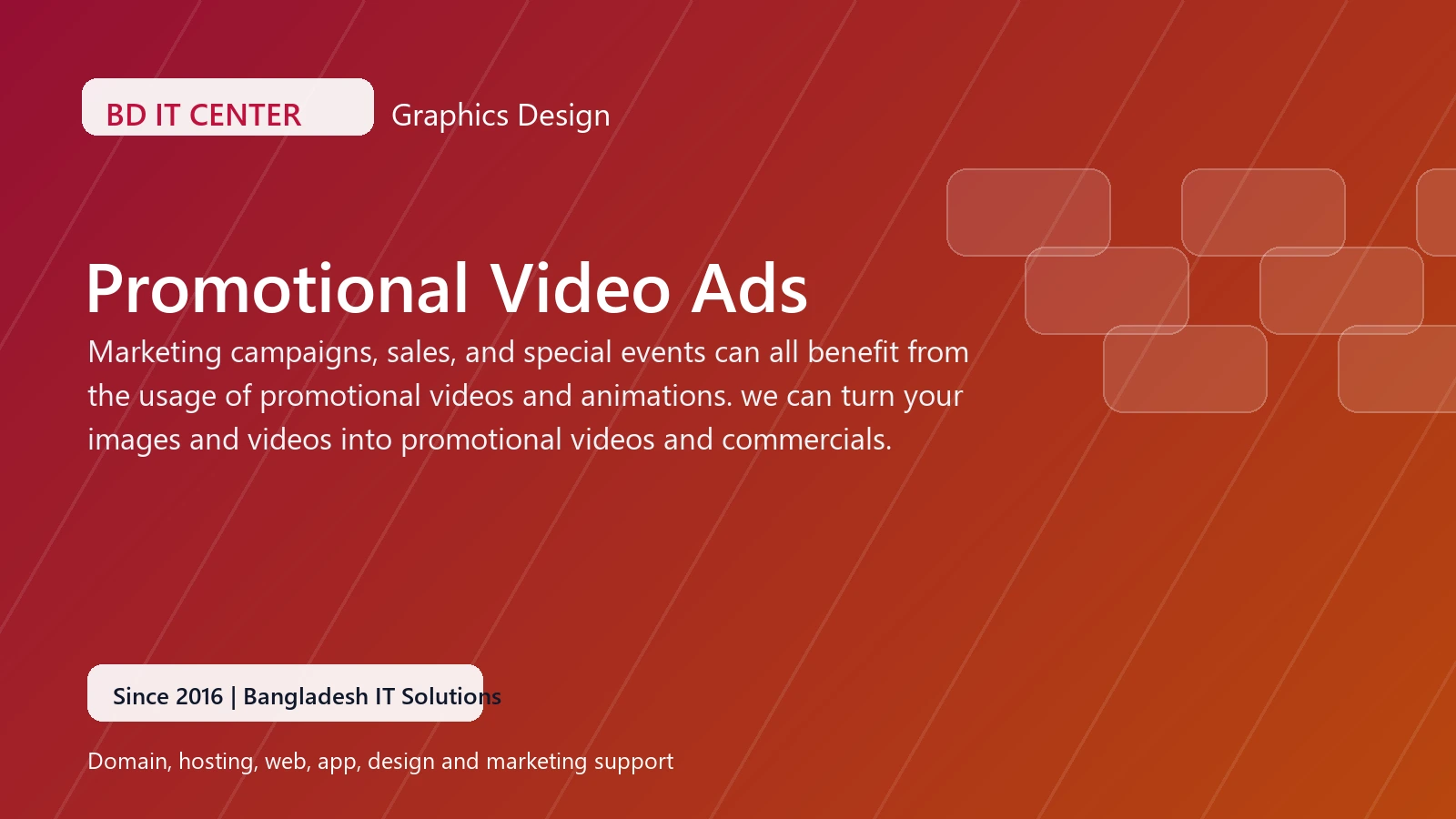 Promotional Video Ads banner