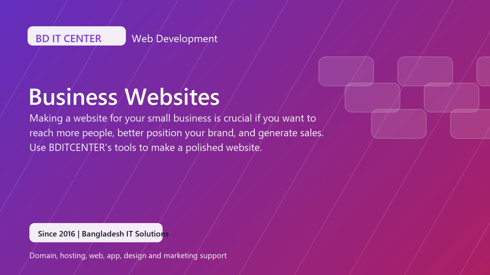 Business Websites banner
